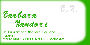 barbara nandori business card